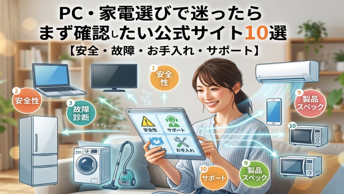 PC・家電選びで迷ったらまず確認したい公式サイト10選