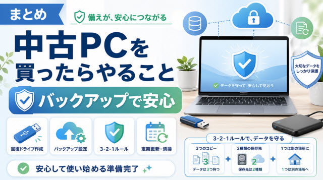 まとめ：中古pcを買ったらやること