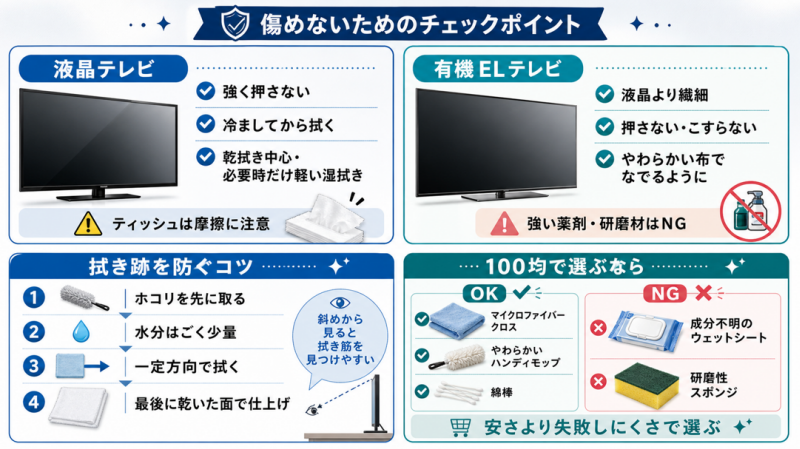 テレビ汚れの落とし方で失敗防止