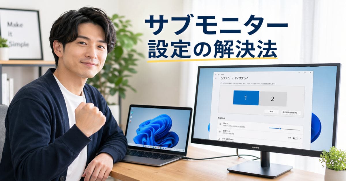 パソコンのサブモニター設定ができない時の解決法を徹底解説！