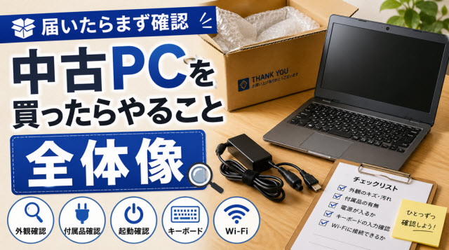 中古pcを買ったらやること全体像