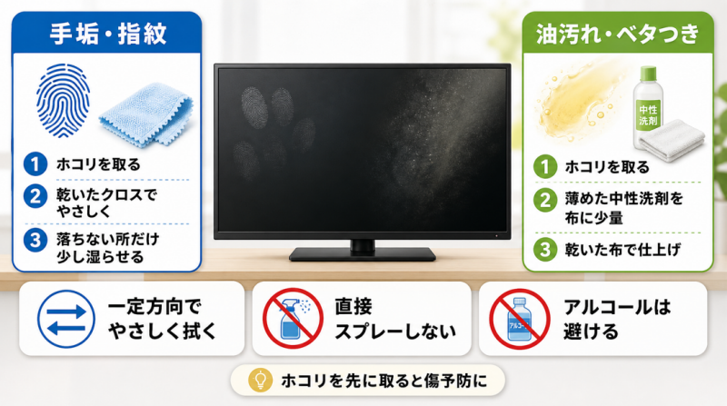 汚れ別に見る安全な掃除法