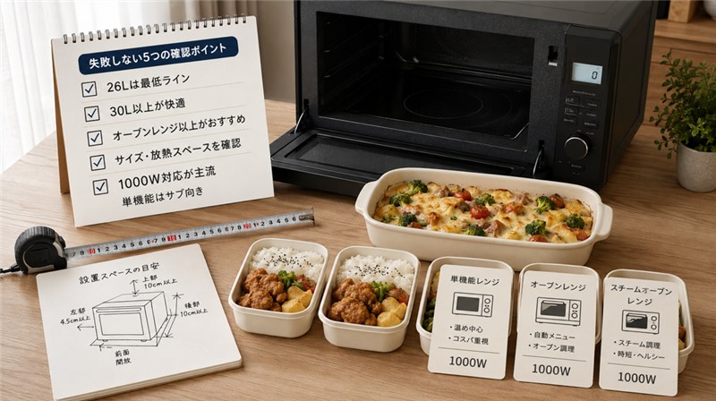4人家族の電子レンジの選び方とは