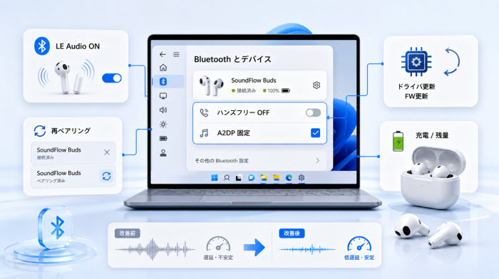 WindowsのOS設定で音声遅延を改善する方法