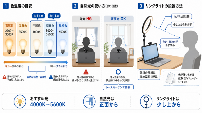 おしゃれなWeb会議背景を照明で作る方法