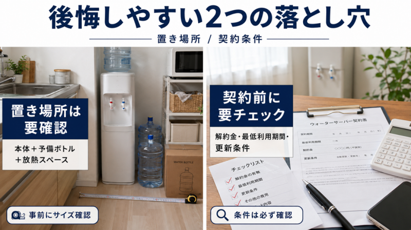 ウォーターサーバーが必要か判断するデメリット