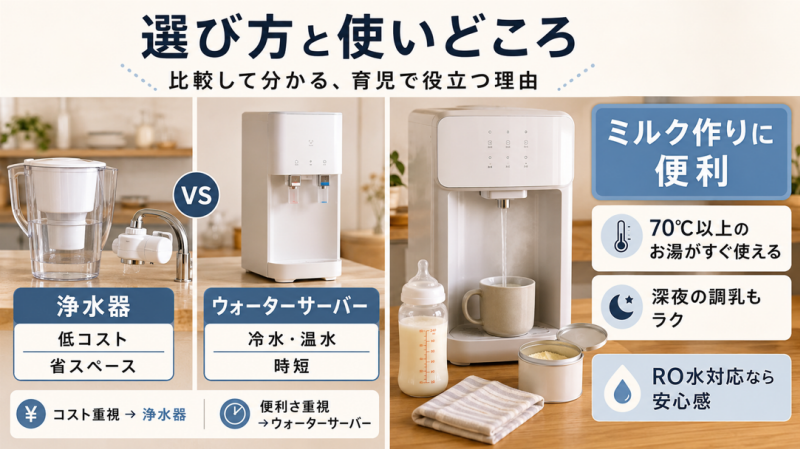 浄水器 vs ウォーターサーバー 選び方の基準