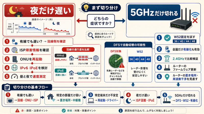 テレワーク向けWi-Fi安定方法と障害の切り分け