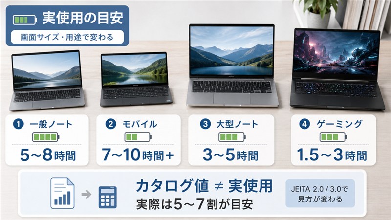 パソコンの充電は何時間もつのか基本知識