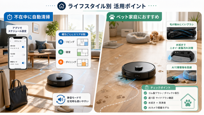 ペットや子育て家庭の特有の活用ポイント