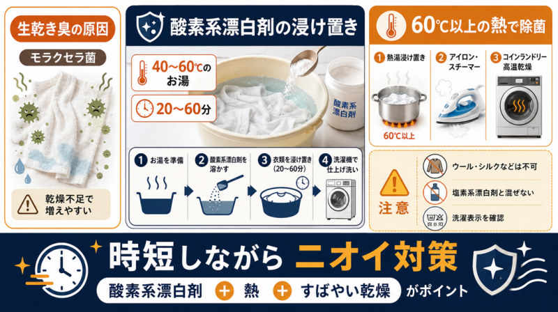 生乾き臭を防ぐ洗濯乾燥の時短方法