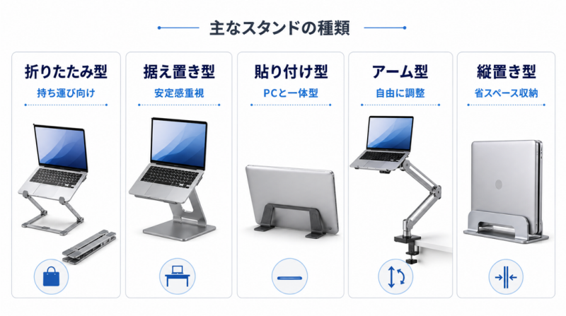 自分に合ったスタンドの選び方と種類