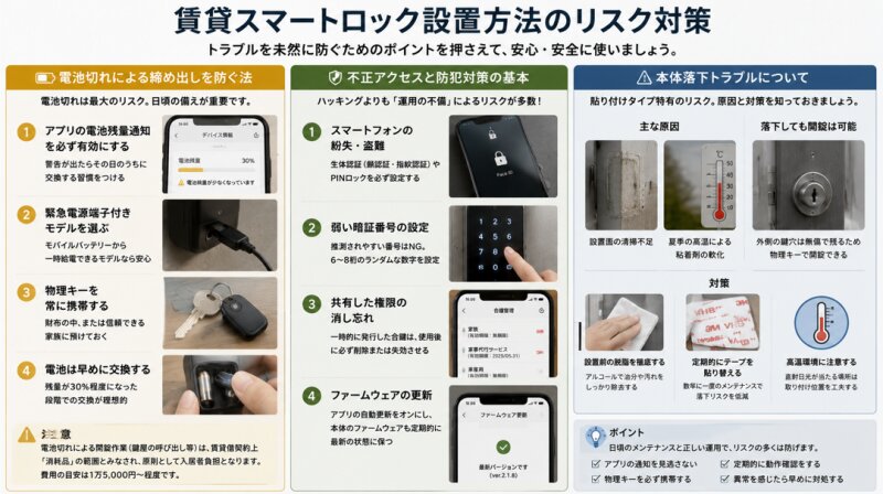 賃貸スマートロック設置方法のリスク対策