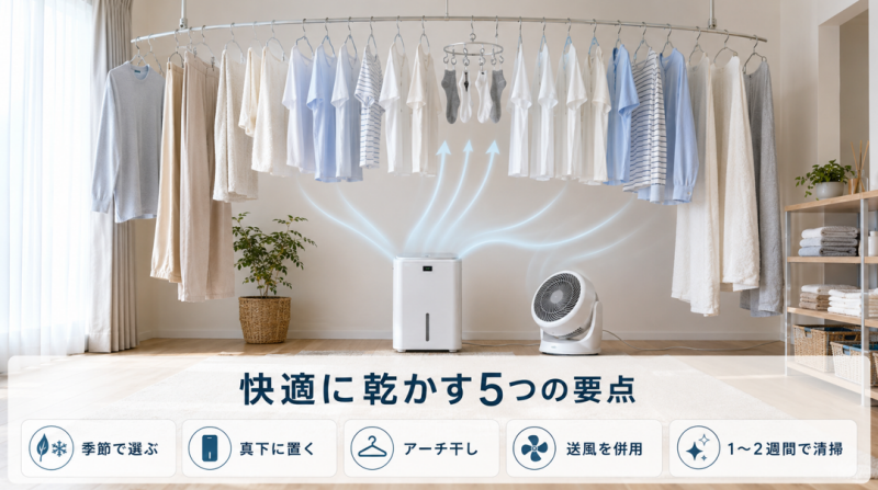 部屋干しが乾かない原因と解決策