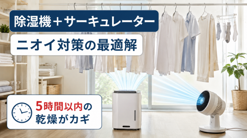 除湿機の使い方で部屋干し臭をゼロにする