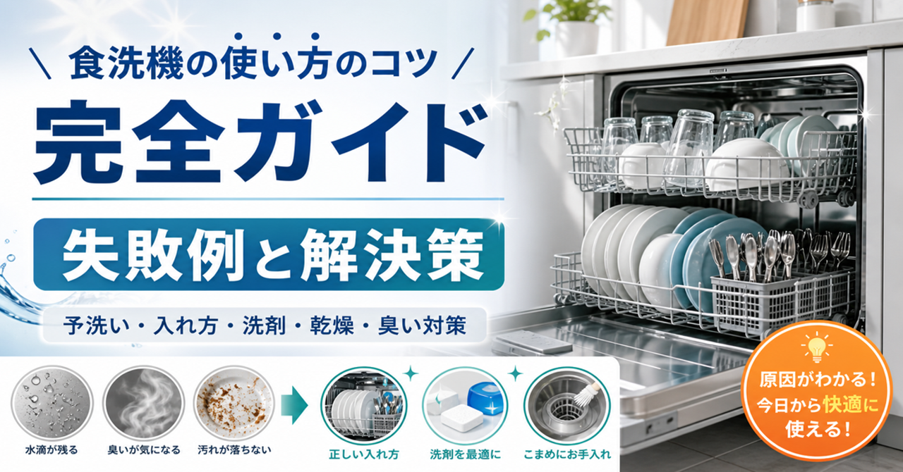 食洗機の使い方のコツ完全ガイド｜失敗例と解決策