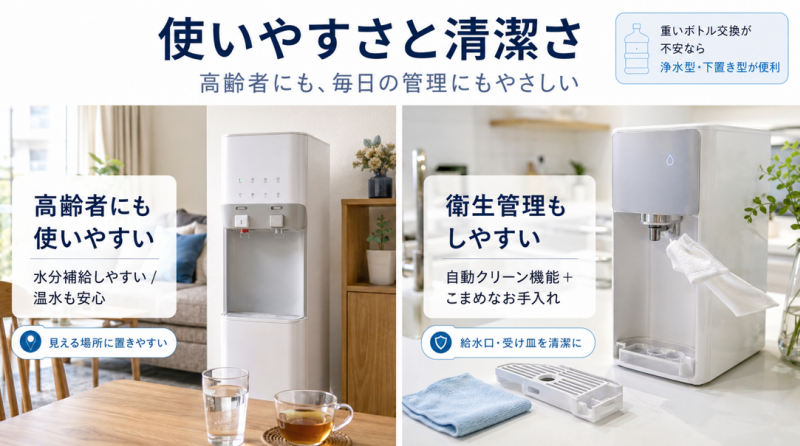 ウォーターサーバーが高齢者や子育て世帯の必要性